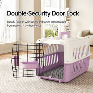 Transportín de Plástico Pequeño para Mascotas con Puerta de Alambre de Hierro, Transpirable, para Gatos y Perros Pequeños - Product Image 4