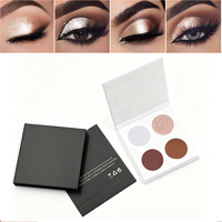 Palette d'ombres à paupières véganes hautement pigmentées en gros, emballage personnalisé, maquillage scintillant, mat et pailleté