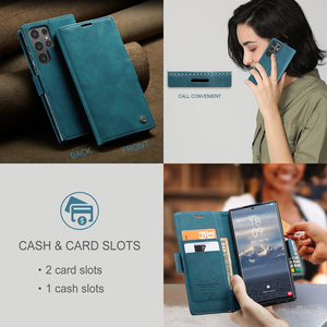 เคสโทรศัพท์หนังสไตล์เรโทร Caseme สำหรับ Samsung Galaxy A32 5G/A52 A72 4G A22 A55 5G S21 FE แบบพับได้พร้อมแม่เหล็ก - Product Image 4