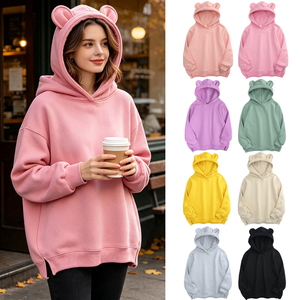 Felpe <span class=keywords><strong>con</strong></span> Cappuccio a Orecchie di Orso per Mamma e Figlia, Cappotti Invernali in Cotone Felpato, Felpe Personalizzabili per Donne e Bambini da 0 a 12 Anni - Product Image 1