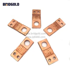 Copper braids tinned Flexible braided busbar copper ground strap for battery pack