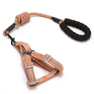 New Design Simple Reflective Adjustable Pet Foam Handle <b>Leash</b> <b>Dog</b> Chest Strap Set Harness Z0111-1 - Product Image 3