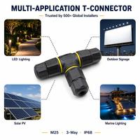 Connecteur étanche DREAM M25 T IP68 3 voies 3 broches, alternative au câble LED Arlight, séparateur de fils