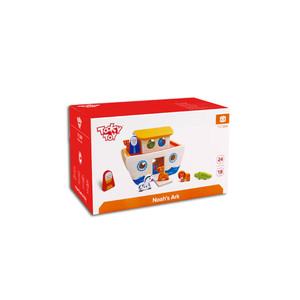 Gioco Educativo in Legno Ecologico dell'Arca di Noè, Gioco di Forme e Ordinamento per Bambini dai 24 Mesi in Su - Product Image 4