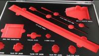 Inserts en mousse EVA noir rouge personnalisés pour boîte à outils en plastique PU Base en mousse EPE Traitement de moules Matériau PC Services de découpe personnalisés