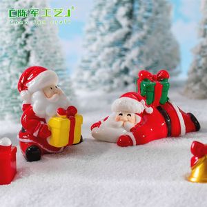 Nouveauté transfrontalière Weij : Micro-paysage décoratif avec Père Noël et bonhomme de neige mignons dans une boule de cristal, accessoires de décoration de bureau, petit format - Product Image 5