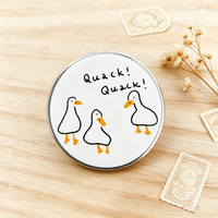 Épingles de revers personnalisées avec votre propre logo, épingles en métal en forme de canard mignon, impression sérigraphique UV, épingles en émail dur personnalisées pour vêtements