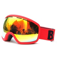Lunettes de ski sphériques en gros, double couche anti-buée, lunettes de snowboard, logo personnalisé, protection UV400, équipement de sport d'hiver