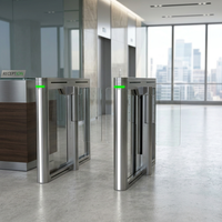 Tourniquet à passage rapide en acier inoxydable 304, bidirectionnel, largeur de passage réglable, portail de contrôle d'accès pour entreprise et bureau, certifié CE