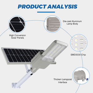 Lampione Solare LED Separato <span class=keywords><strong>da</strong></span> 15W in Alluminio con Telecomando, Personalizzato OEM NanDe, ad Alta Luminosità per Parchi, Piazze e Autostrade - Product Image 3