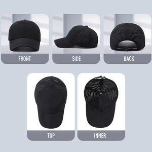 JX Fashion Laser Cut Hole Perforierte gestapelte Hydro Baseball mütze Custom 6 Panel Hydro Mesh Cap Style Trucker Hut - Product Image 4