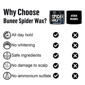 Crema de pelo mate para hombres, cera para el pelo de <span class=keywords><strong>araña</strong></span>, de alta retención, sin brillo, novedad - Product Image 6