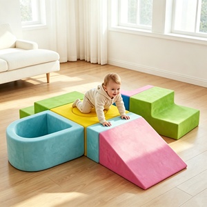 Offre Spéciale Usine : Ensemble de Jeu 7-en-1 pour Enfants, Escalade et Glisse, Éveil Éducatif, Blocs de Construction Modulaires Colorés en Forme de Canapé - Product Image 2