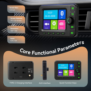 Adaptateur <span class=keywords><strong>radio</strong></span> numérique DAB pour <span class=keywords><strong>voiture</strong></span> Podofo avec <span class=keywords><strong>antenne</strong></span> pour autoradio Android, écran LCD, émetteur FM USB, interface AUX - Product Image 4