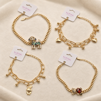 Bracelet en or plaqué Xuping avec pendentif en perle CZ pour femmes, bracelet élégant et raffiné, bracelet extensible réglable