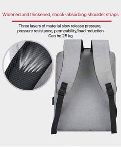 Wholesale Hot Sale Custom Clear Waterproof Anti-Theft Oxford USB Laptop <b>Backpack</b> with Zipper Closure - Product Image 4