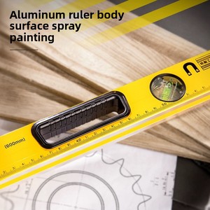 Presisi tinggi 3 gelembung dapat disesuaikan kuat magnetik menebal aluminium Alloy Anti-Drop kotak tingkat, Spirit tingkat dengan skala metrik - Product Image 4