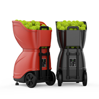 Simulateur de machine à balles de tennis en stock usine, robot IA contrôlé à distance et par application, programmation 35 points, lanceur de balles de padel et de tennis à rotation