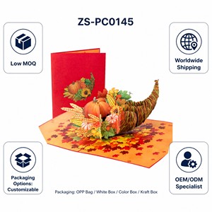 Thanksgiving Pop Up Greeting <b>Card</b> Autumn Harvest 3D Paper <b>Card</b> Holiday Gift <b>Table</b> Decor - Product Image 6