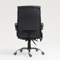 Chaise de bureau en cuir PU chauffante à 8 points avec repose-pieds, télécommande filaire, prix le plus bas
