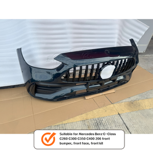 Kit pare-chocs avant d'occasion d'origine | Plastique haute condition | Remplacement pour les modèles Benz <span class=keywords><strong>AMG</strong></span> W206 Classe C <span class=keywords><strong>C220</strong></span> C260 C300 206 - Product Image 3