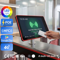 Tableta Android RK3568 de 10.1 Pulgadas con PoE para Montaje en Pared, con Lector NFC para Acceso a Edificios, SDK Incluido para Control de Barras de Luces LED