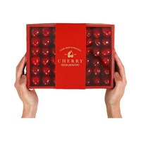 Boîtes cadeaux rigides en carton avec couvercle transparent, papier couché, gaufrage alimentaire, pelliculage mat, vernissage UV, estampage, recyclables