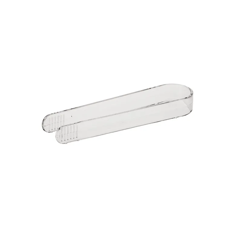 Pince à glace transparente de 16cm Petite pince en plastique bon marché de 16cm Pince à glace en plastique acrylique durable