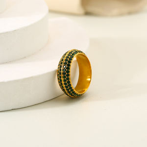 चार पंक्तियों ने 5a जिरकॉन ब्लू टर्नक्विज़ रंगीन जिरकॉन भारी उद्योग रिंग स्टेनलेस स्टील लक्जरी अंगूठी वाली महिलाओं के लिए - Product Image 3