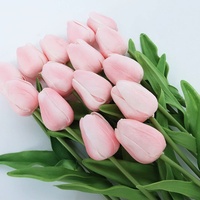Fleurs artificielles en silicone PU Real Touch pour la Saint-Valentin, décoration florale de mariage, tulipes artificielles