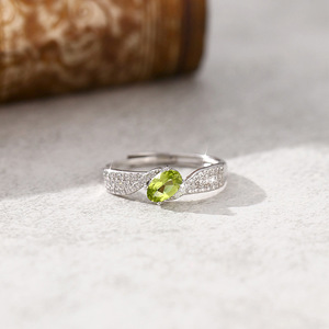9 Minimalist 4*6mm Oval Cut Natural Stones Modern <b>Adjustable</b> <b>Rings</b> 925 Sterling <b>Silver</b> Non Tarnish Wedding Jewelry for Women - Product Image 5