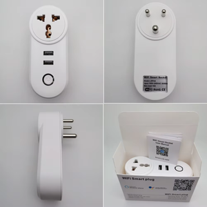 LEDEAST-Enchufe WiFi inteligente Tuya con dos puertos USB, compatible con control remoto y función de temporizador para automatización del hogar - Product Image 2
