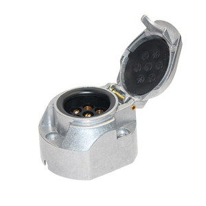 Adaptateur de prise de remorque étanche en aluminium, norme européenne, 7 broches, contact en cuivre, noir, 75g, fabriqué en Chine, 12V, camion, 2006 - Product Image 2