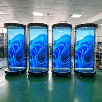 AWSTOUCH Kiosco Holográfico Digital con IA de 75 Pulgadas, Soporte Vertical para Piso, Guía Virtual OEM, Pantalla de Holograma Interactiva, Soporte SDK