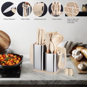 Ustensiles de cuisine, matériel de cuisine, ensemble de couteaux de cuisine, ensemble d'ustensiles de cuisine en silicone avec planche à découper - Product Image 5