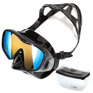 Vdive Professionelles Tauchmasken- und Schnorchelset mit gehärteten Glaslinsen, wasserdicht, CE-zertifiziert, Weitblick, <span class=keywords><strong>Low</strong></span>-<span class=keywords><strong>Volume</strong></span>-Design - Product Image 1