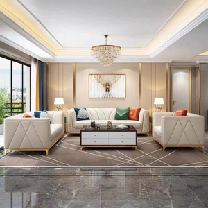 Divano Moderno in Stile Europeo di Lusso Leggero, Personalizzabile nelle Dimensioni, in Tessuto Simil Pelle per <span class=keywords><strong>Soggiorno</strong></span>, <span class=keywords><strong>Arredamento</strong></span> Moderno per Interni - Product Image 6