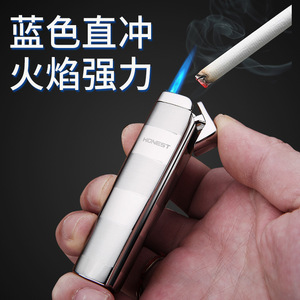 Briquet électronique coupe-vent en métal, accessoire de fumage pour cigares, cadeau d'affaires - Product Image 5