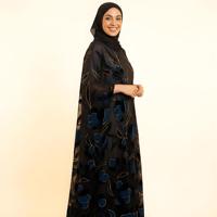 Cape en saphir bleu-vert noir pour femmes, vêtements modestes, vêtements islamiques