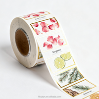 Etiquetas Adhesivas Personalizadas de Papel con Lámina Dorada de Lujo, Resistentes al Agua y a la Temperatura, para Manualidades, Marcos de Fotos, Aromatizadas