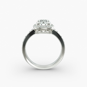 แหวนหมั้นทรงรัศมีหรูหรา ประดับด้วยพลอยเม็ดกลางที่โดดเด่น ประกายระยิบระยับ ดีไซน์คลาสสิกเหนือกาลเวลา สำหรับผู้หญิง - Product Image 2