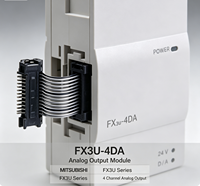Unidad de Expansión de Salida Analógica Original para PLC FX3U-4AD, 24V DC 130mA
