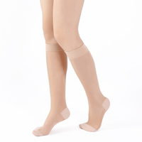 Bas de compression graduée à bout fermé, hauteur genou, 30-40 mmHg, pour hommes et femmes, anti-varices, fournisseur d'usine