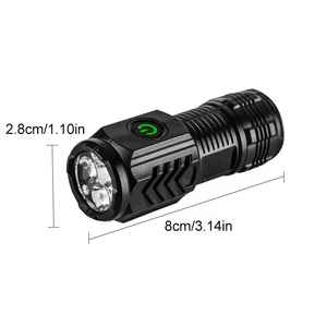 Wholesale Mini Tactical Handheld <b>Flashlight</b> Ultra Powerful <b>Rechargeable</b> LED Torch Metal Pen Clip Hand Lamp - Product Image 2