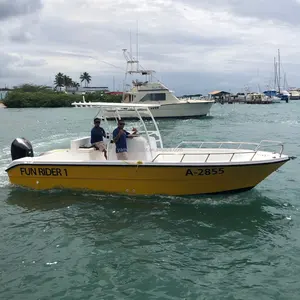 قارب فاخر 7.20 متر من ألياف الزجاجي لممارسة صيد الأسماك بمساحة 24 قدم بمقاس يخت رخيص