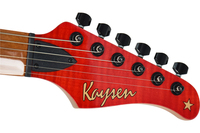 Kaysen Vintage Tremolo Flamed Red Electric Guitar 24 Fret Musical Instrument