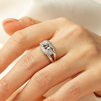 Bague en Gros de Pierres Précieuses Hip Hop Unisexe Tendance, Bague de Mariage Délicate à Maillons Croisés Infinis en Zirconia, Bague Torsadée Nouée, Cadeau Unisexe