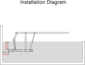 Set <span class=keywords><strong>di</strong></span> Cerniere per Letto con Contenitore, 1 Paio <span class=keywords><strong>di</strong></span> Meccanismi <span class=keywords><strong>di</strong></span> Sollevamento per Letto Resistente, Molla a Gas Pneumatica per Letto Pieghevole - Product Image 6