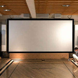 Pantalla de Proyección Fija con Marco de Aluminio, Relación de Aspecto 16:9, Compatible con 4K <span class=keywords><strong>y</strong></span> 8K Ultra HD, con Sistema de Tensión, para Cine en Casa - Product Image 4