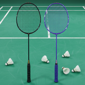 Nouvelle Arrivée Raquette <span class=keywords><strong>de</strong></span> <span class=keywords><strong>Badminton</strong></span> 5U Ultra Légère 100% Carbone avec Amortisseur <span class=keywords><strong>de</strong></span> Chocs et Tige Haute Résistance pour Compétition Adulte Homme Femme - Product Image 1